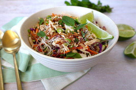Quick and Delicious Chicken Vermicelli Salad with Tangy Lime Dressing - TRANSFORM by Fitaz