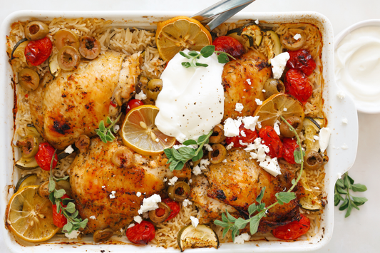 One-Pan Greek Lemon Chicken: Zesty Comfort With Barely Any Washing Up - TRANSFORM by Fitaz