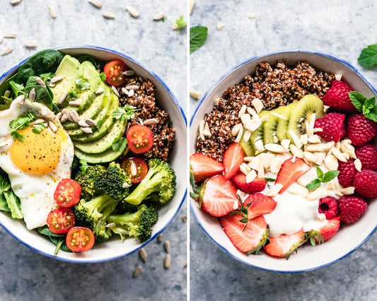 Quinoa Breakfast Bowls 2 Ways - TRANSFORM by Fitaz