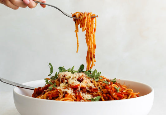 Lentil Spaghetti Bolognese - TRANSFORM by Fitaz
