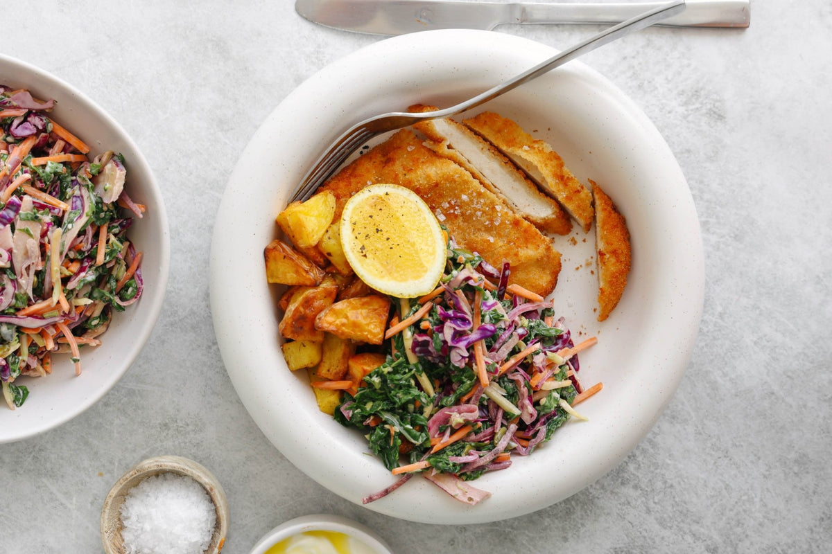Chicken Schnitzel Salad - TRANSFORM by Fitaz