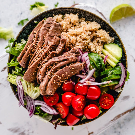 Protein-Packed Beef Quinoa Salad: A Nutritious and Flavourful Delight - TRANSFORM by Fitaz