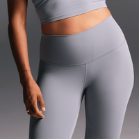 Elevate High Waist Tights Sky Gray front view - high-waisted activewear tights - Transform by FitazFK