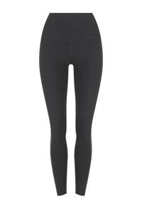 Elevate High Waist Tights Black side view - moderate compression full-length tights - Transform by FitazFK