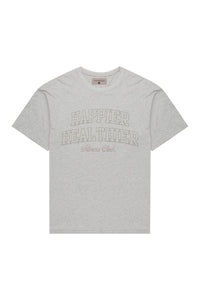 Collegiate Tee Grey Marle lifestyle - soft grey marle jersey layering tee - Transform by FitazFK