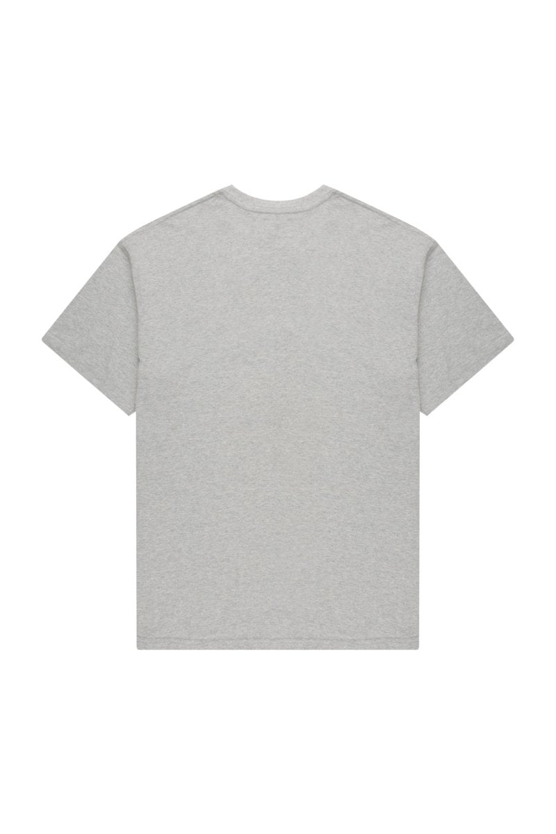 Collegiate Tee Grey Marle detail - puff print and embroidery on grey marle - Transform by FitazFK
