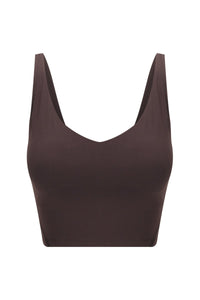 Sculpt Scoop Back Crop Midnight lifestyle shot - Sculpt fabric activewear - Transform by FitazFK