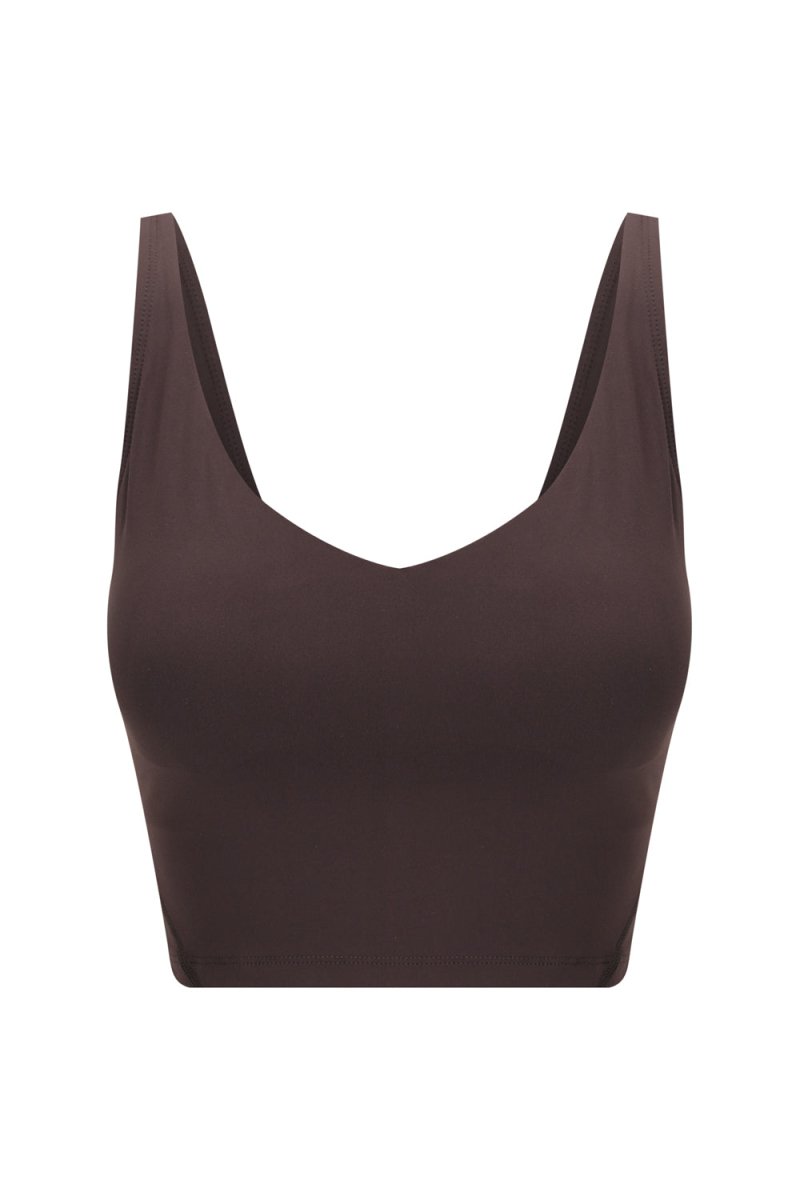 Sculpt Scoop Back Crop Midnight lifestyle shot - Sculpt fabric activewear - Transform by FitazFK