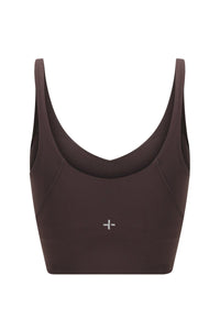 Sculpt Scoop Back Crop Midnight detail - light compression and flexible fit - Transform by FitazFK