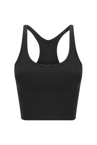 Elevate Racer Back Crop Black side view - racer back activewear crop - Transform by FitazFK