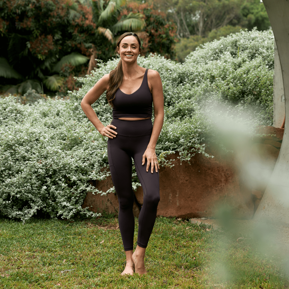 Sculpt High Waist Tights in Midnight - waist-cinching leggings with leg pocket - Transform by FitazFK