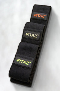 Fabric booty bands grip strip detail - prevents rolling during workouts - Transform by FitazFK