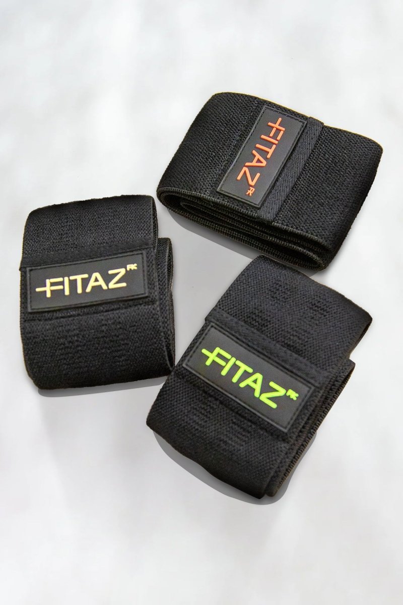 Fabric booty bands 3 resistance levels light medium heavy - Transform by FitazFK